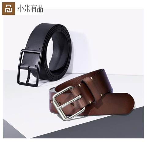 Xiaomi Qimian Men Belt Male Genuine Leather Strap Vegetable-tanned Belt For Men Fashion Seven Hole 38mm Metal Buckle Waist Belt ► Photo 1/6