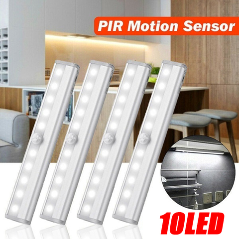 1pc 10 LED Wireless Motion Sensor Light Infrared Induction Lamp Super Bright Light for Cupboard Wardrobe Bed Lamp Under Cabinet ► Photo 1/6