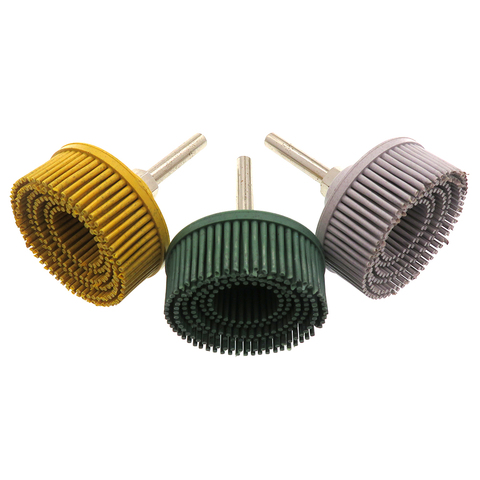 3pcs 2 Inch 50mm Bristle Disc Emery Rubber Abrasive Brush Polishing Grinding Wheel for Burr Rust Removal ► Photo 1/5