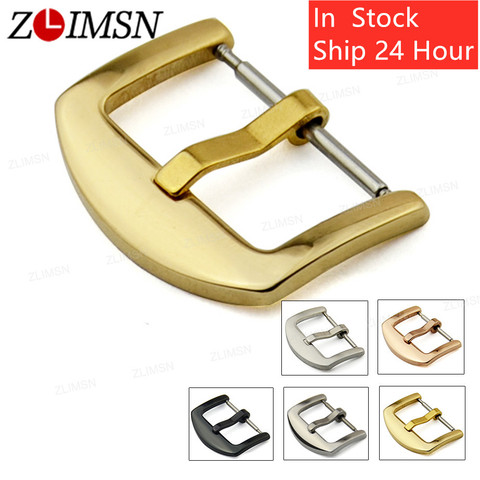 Watch Buckle 18mm 20mm 22mm 24mm 26mm Silvery Gold Black Stainless Steel Watchband Clasp Buckles Wristwatch Repair Tool K205 ► Photo 1/6