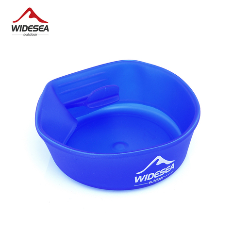 Widesea Camping 250ml Soft Folding Bowl Tableware Cookware Portable Handle Outdoor Pocket Cup Tourism Mug Hiking Backpacking TPE ► Photo 1/1