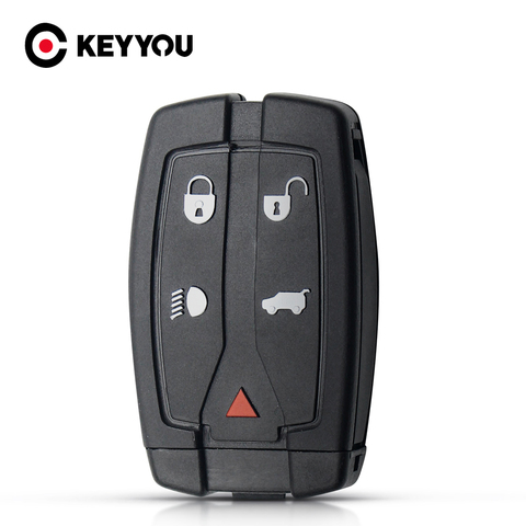 KEYYOU 5 Buttons For Land Rover Freelander 2 Discovery Remote Smart Key Replacement Key Shell Uncut Blade Case Car Accessories ► Photo 1/6