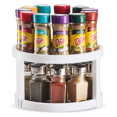 360 Degree Rotating Non-Skid Spice Rack Cabinet Turntable Kitchen Storage Organizer Tray ► Photo 1/6