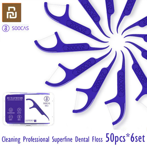 6*50pcs Soocare Dental Floss Daily Tooth Cleaning Professional Superfine Dental Floss 50pcs/set top quality From Xiaomi Mijia ► Photo 1/6