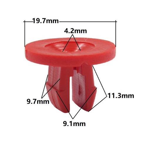 Auto Nut Grommet Clips Bigs 9mm hole For Ford Red Plastic Fixed Grommet Car Fastener ► Photo 1/6