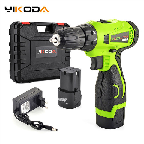 YIKODA 16.8V Cordless Drill Double Speed Lithium Battery Household Rechargeable Electric Screwdriver Power Tools ► Photo 1/6