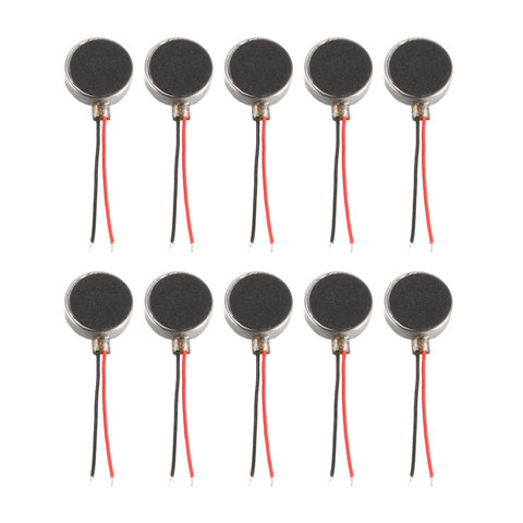 uxcell 10PCS DC 1.5V 6000RPM 10x 3mm Flat Coin Micro DC Vibrating Motor for Cell Phone ► Photo 1/4