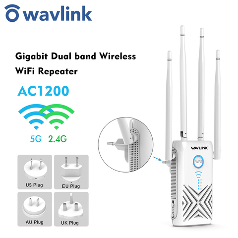 AC1200 Router Gigabit WiFi Range Extender/Access Point 1200Mbps wireless wifi Repeater 2.4G+5Ghz Dual band Wi-fi Signal Booster ► Photo 1/6