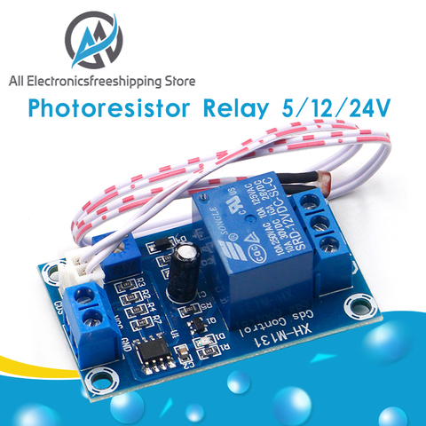 XH-M131 DC 5V / 12V Light Control Switch Photoresistor Relay Module Detection Sensor 10A brightness Automatic Control Module ► Photo 1/6