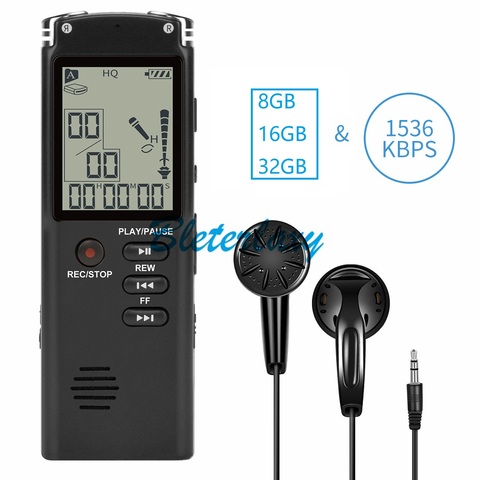 8GB/16GB/32GB Voice Recorder USB Professional 96 Hours Dictaphone Digital Audio Voice Recorder With WAV,MP3 Player ► Photo 1/6