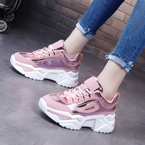 Spring/Autumn Wedges Women Luxury Sneakers 2022 New Fashion Lace