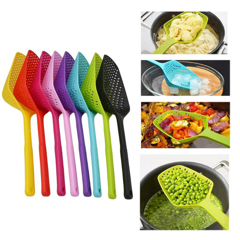 Kitchen Utensil Gadget Accessories No-stick Drain Colanders Shovel Strainers Veggies Water Leaking Kitchen Cooking Tool Supplies ► Photo 1/6