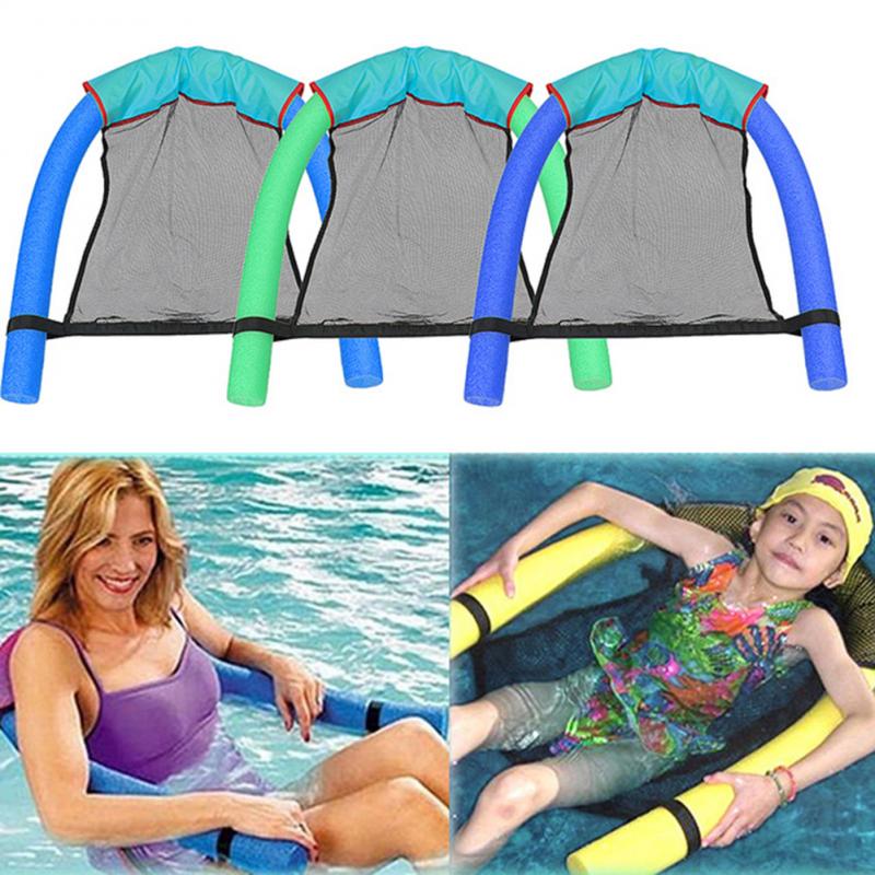 Floating Pool Noodle Chair Net for Swimming Seat Water Relaxation