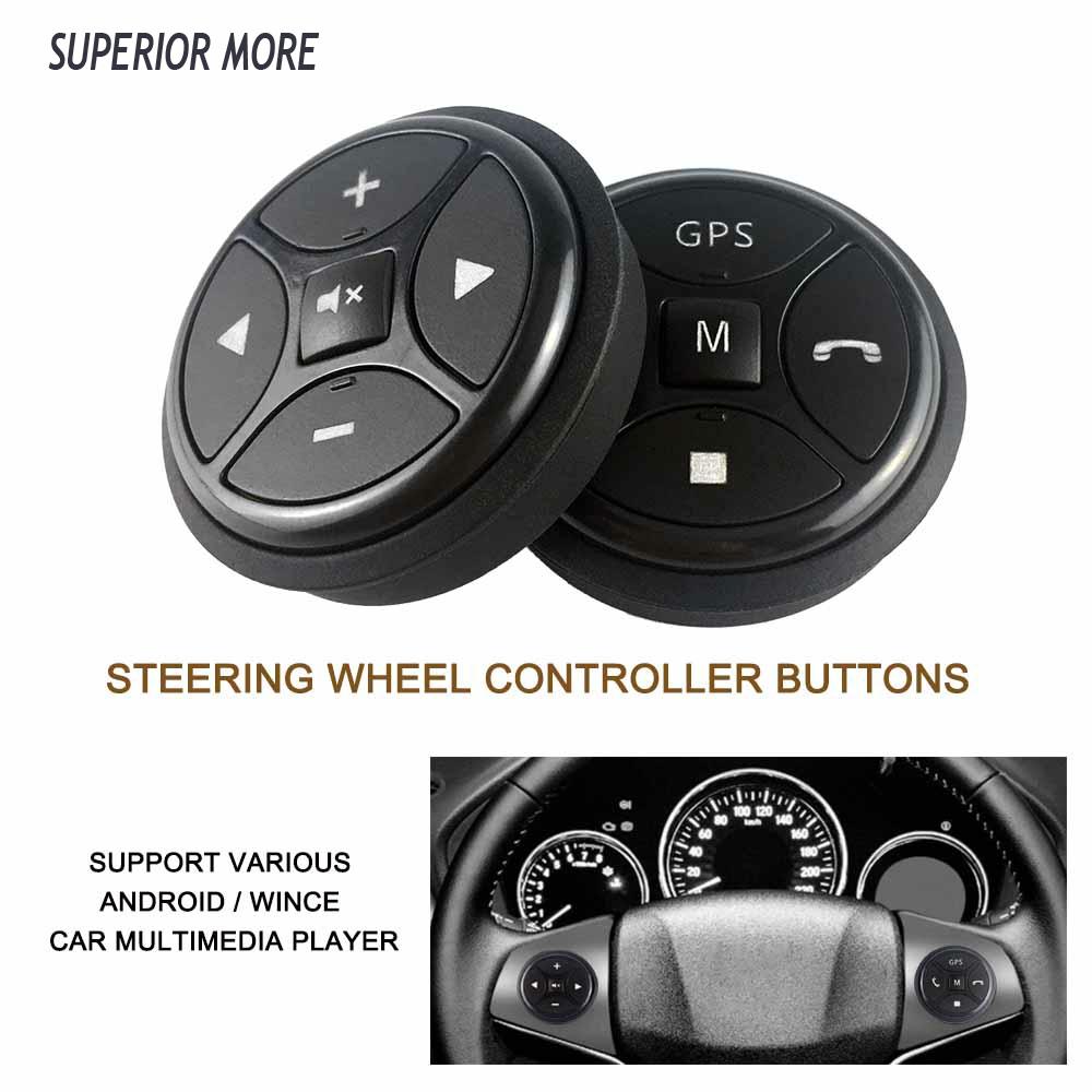 Car Steering Wheel Wireless 10 Key Control Button for Car Radio DVD MP5 GPS Multimedia Navigation Player Head Unit Remote ► Photo 1/6