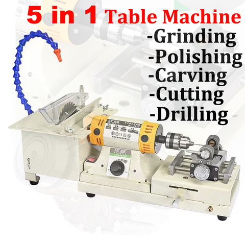 850W 5 in1 Multifunction Table Saw Stone Polisher Jade wood Engraving Grinding machine Table Saws Jade Cutting carving machine ► Photo 1/6