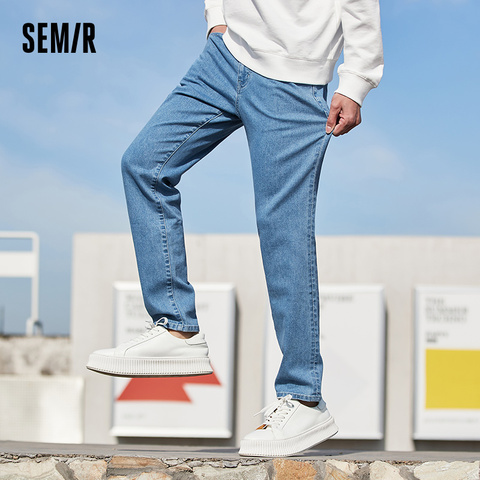 SEMIR Jeans Men Spring Slim Feet Man Denim Trousers Korean Style Trendy Stretch Pants Blue Trend Brand ► Photo 1/6