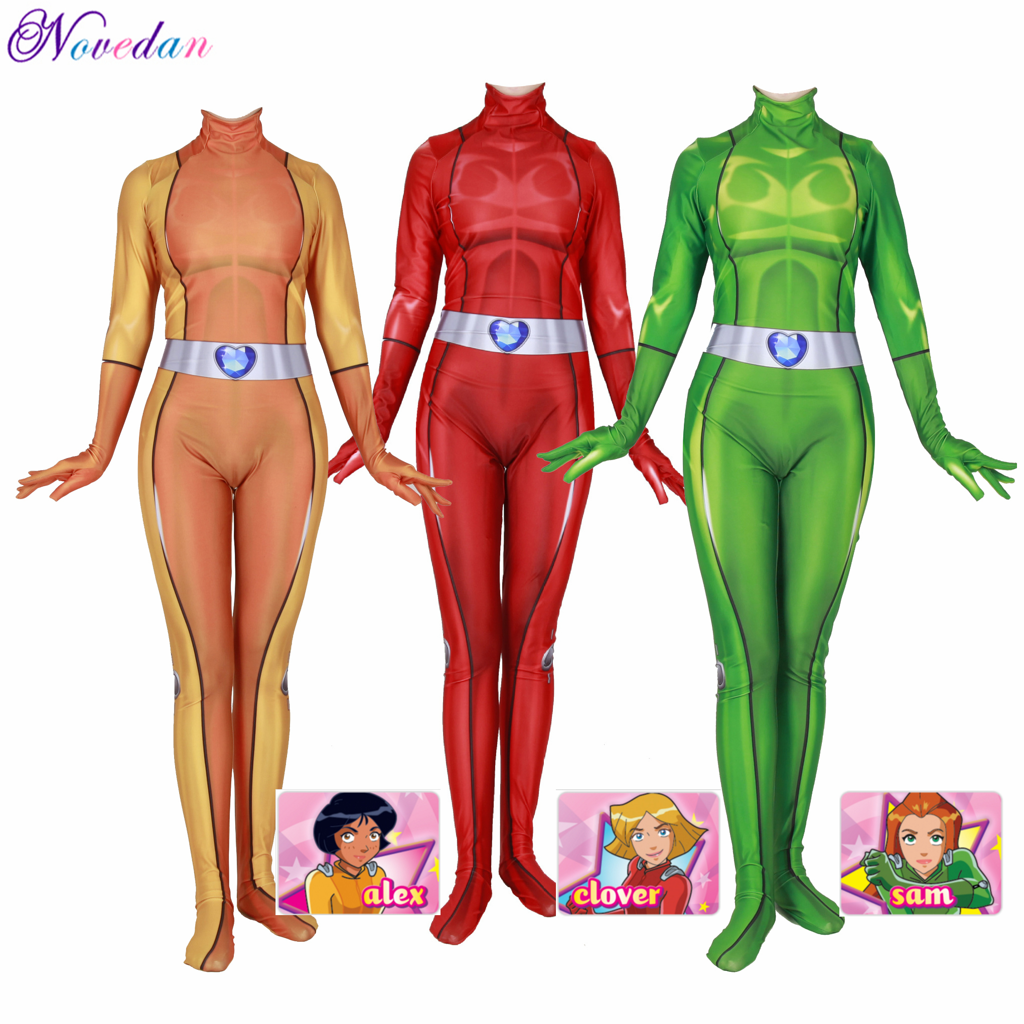 Totally Spies! Clover Red Spandex Superhero Costume