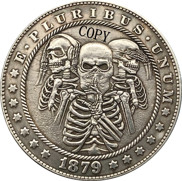 Rare Series "11"-Vintage Hobo Nickel Style Morgan DOLLAR SIZE Silver Clad Coin 