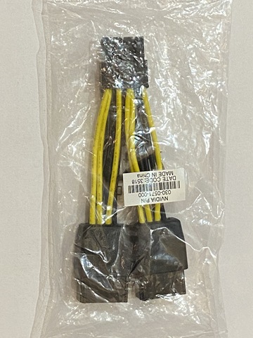 NEW 030-0571-000 FOR NVIDIA Dual 8 to 8 Graphics Power Cable Tesla K80 M60 M40 P100 V100 ► Photo 1/5