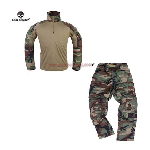 Emersongear Woodland G3 Tactical Combat Hunting Uniform Airsoft Military Army Gen3 Mens Shirt Pants Outdoor Training Set ► Photo 1/6