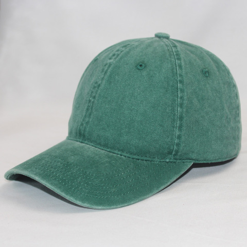 Unisex Solid Color Baseball Cap Washed Dyed Cotton Dad Hat Adjustable Casual Snapback Cap Curved Bill Dark Green Purple Black ► Photo 1/6