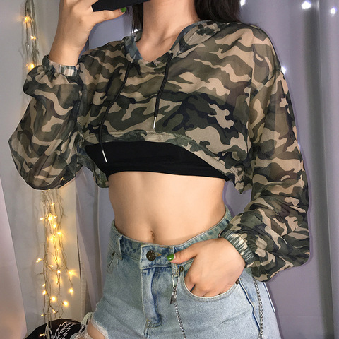 Women's Camouflage T-shirts Fashion Summer Camo Short Tshirts Cotton Slim Fit Long Sleeve Tops Tees Clothes HH243 ► Photo 1/5