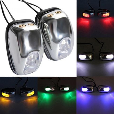 AGETUNR 1 Pair Auto White LED Light Lamp Windshield Jet Spray Nozzle Wiper Washer Eyes Universal For Car Truck Car light ► Photo 1/6