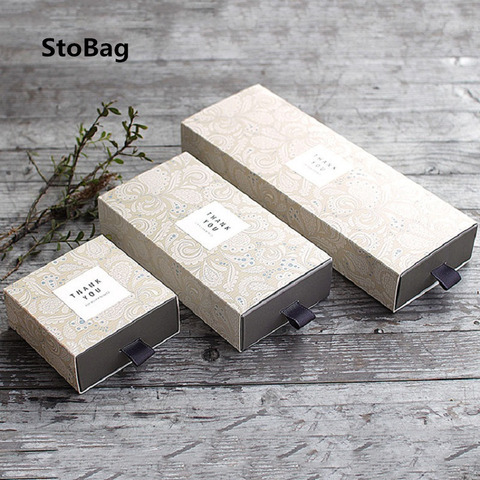 StoBag 10pcs Green/Yellow Folding Pulling Tea Biscuits Chocolate Packaging Boxes Party Birthday Wedding Favor Handmade Soap Box ► Photo 1/6