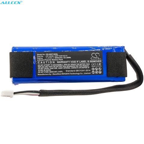 Cameron Sino 3000mAh Battery CP-HK06,GSP1029102 01 for Harman/Kardon Go Play, Go Play Mini ► Photo 1/5