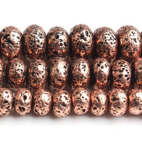 6/8/10 mm Natural Red Copper Hematite Stone Beads Rondelle Spacer Beads for Accessories Jewellery Making DIY 15‘’ ► Photo 1/5