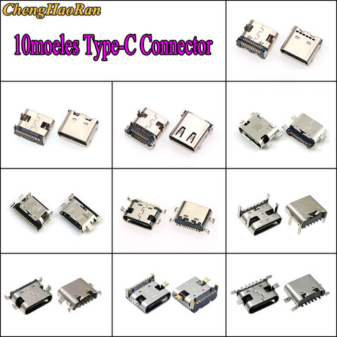 ChengHaoRan 10Models For Samsung Xiaomi Huawei ZTE Micro USB Type C  Female jack Connector Charging Dock port Plug Type-C Socket ► Photo 1/6