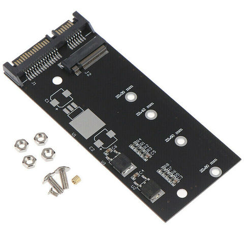 M.2 NVME SSD Convert Adapter Card NVME/AHCI SSD Upgraded Kit for SATA revision I/II/III (1.5/3.0/6.0 Gbps) ► Photo 1/6
