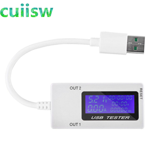 Mini Dual USB Current Voltage Tester USB Ammeter Charging Tester Monitor USB Ports Digital Display DC 4-30V 0-5A 0-150W KWS-1705 ► Photo 1/6