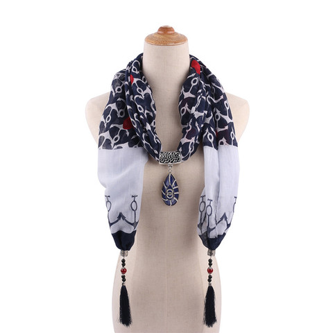 RUNMEIFA 2022 Cotton Jewelry Statement Necklace Pendant Scarf Women Bohemia Neckerchief  Foulard Femme Accessories Hijab Stores ► Photo 1/6