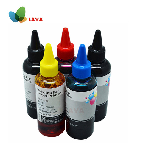 5x100ml Printer Ink Refill Kit for Epson Canon HP Brother Dell Kodak Inkjet Ciss Cartridge 4color universal ink fast shipping ► Photo 1/4