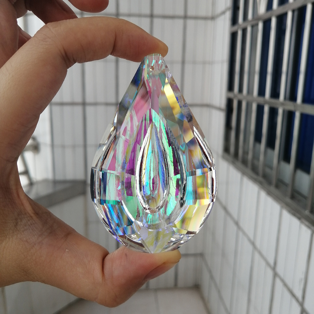 10/50Pcs Chandelier Glass Crystal Lamp Pendants Prisms Parts Hanging Drops 22mm 
