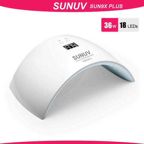 SUNUV SUN9x Plus 36W Nail Lamp UV Lamp Nail Dryer for UV Gel LED Gel Nail Machine Infrared Sensor Timer Set ► Photo 1/6