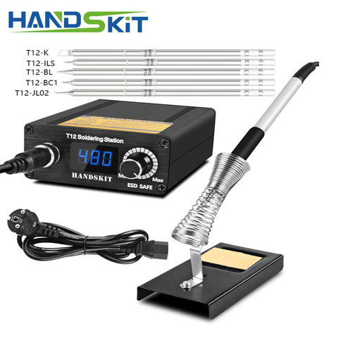 Handskit T12 Soldering Station Infrared 5Pin Electronics Soldering Iron Portable BGA Rework Station With Welding Iron Tips Tool ► Photo 1/6