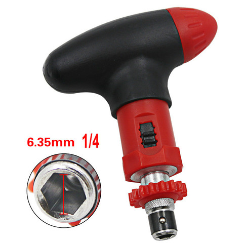 High Quality Manual T-type Ratchet Screwdriver Quick Bolt Driver Batch 1/4 inch 6.35mm Can Rotate Forward Reverse ► Photo 1/6