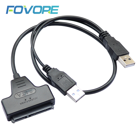 USB 2.0 to 2.5inch HDD 7+15pin SATA Hard Drive Cable Adapter for SATA SSD & HDD ► Photo 1/6