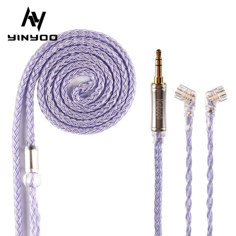 Kinboofi 16 Core High Purity Silver Plated Cable 2.5/3.5/4.4MM With MMCX/2PIN/QDC for KZZS10 Pro C12 BA5 BLON BL-03 BL-05 BL05 ► Photo 1/6