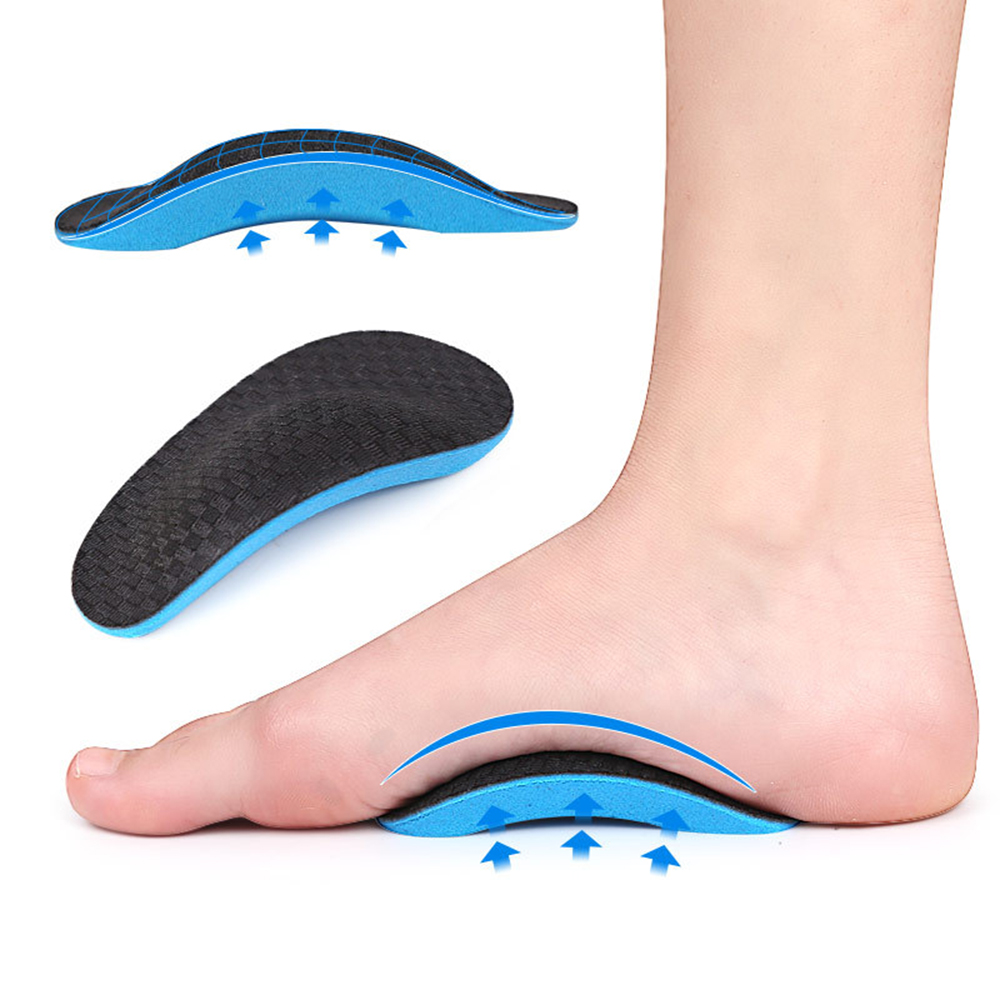 1 Pair Eva Sport Orthotic Insoles Flat Arch Support Half Pad Inner Outer Eight-shaped Orthopedic Foot Pad Men Women Shoe Insoles ► Photo 1/6