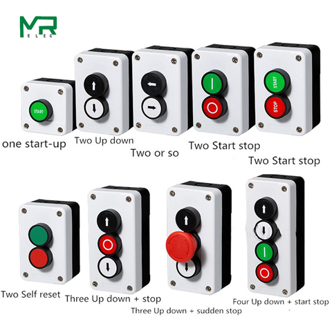 start stop self sealing waterproof button switch emergency stop industrial handhold control box With arrow symbol ► Photo 1/5