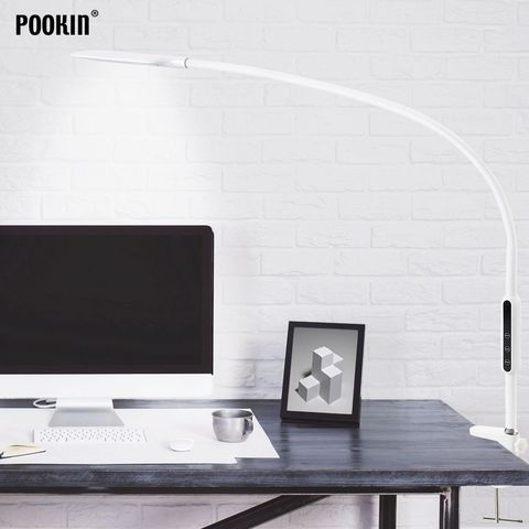 Long Arm Table Lamp Clip Office Led Desk Lamp Remote Control Eye-protected Lamp For Bedroom Led Light 5-Level Brightness&Color ► Photo 1/6