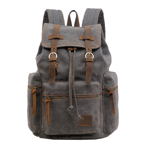 Fashion Leather Laptop Backpack Boy Girl School Backpacks Men Women Travel Bag Big Canvas Backpack Large Capacity Bags Berchirly ► Photo 1/6