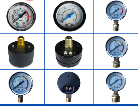 Small air pump, air scale air compressor oil-free direct connection accessories pressure gauge barometer horizontal and vertical ► Photo 1/5