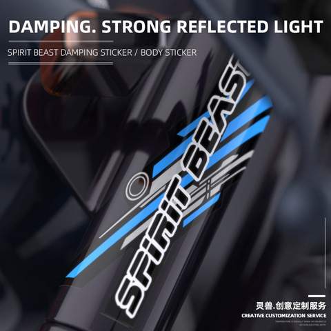 Shock absorber stickers modified motorcycle front shock absorption reflective sticker scooter universal front fork decal ► Photo 1/6