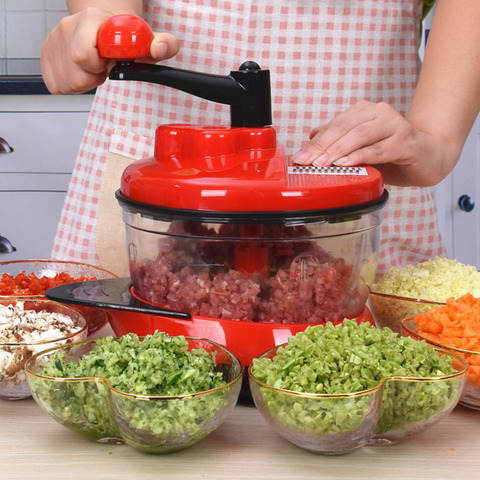 Multifunction Manual Food Processor Vegetable Fruit Twist Shredder Kitchen  Meat Grinder Chopper Garlic Crusher Cutter Triturador