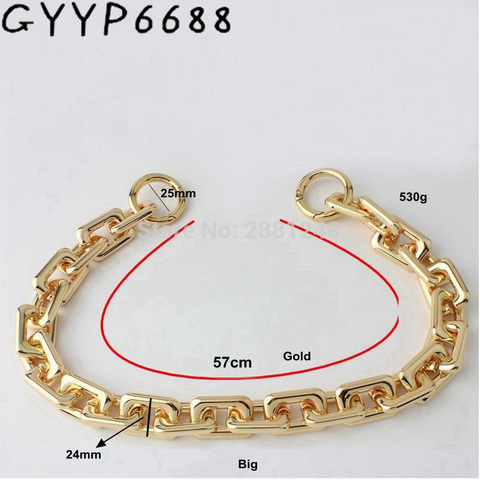 New 17mm 24mm Zinc alloy heavy chain bags strap parts DIY replacement cloud bag handles  style matching Accessory high quality ► Photo 1/6