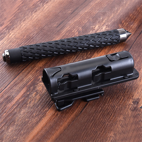 EDC Universal 360 Degree Rotation Baton Case Belt Clip Holster Black Holder Self Defense Safety Outdoor Survival Kit Tool ► Photo 1/5